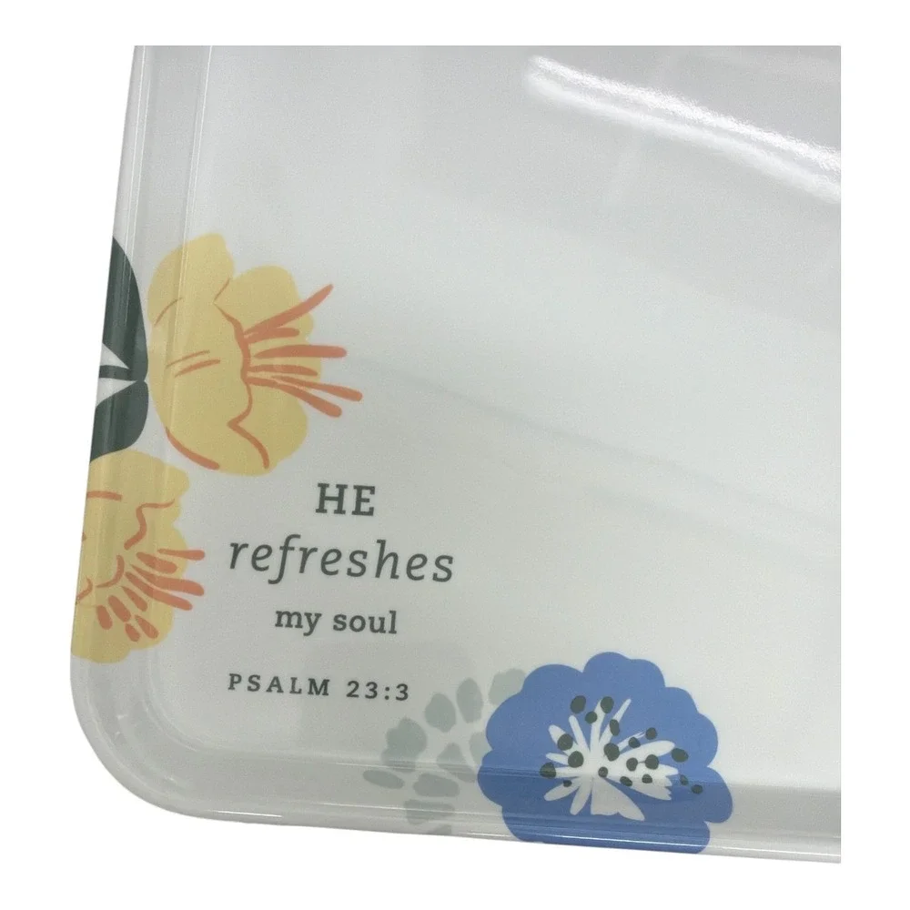 Mary And Martha Refresh 6 Tumblers & Tray Set Dayspring Psalm 23:3 New In Box